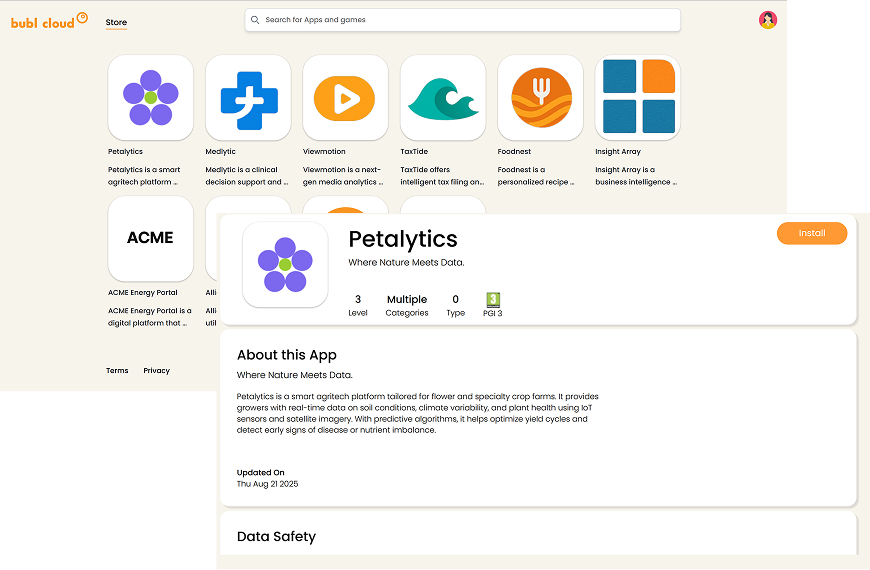 Bubl Cloud Platform Screenshot